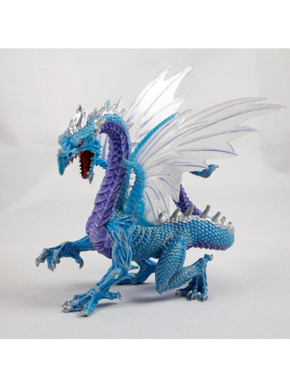 Safari Ltd. Ice Dragon Winged Blue Fantasy Mythical Creature Figurine #0223